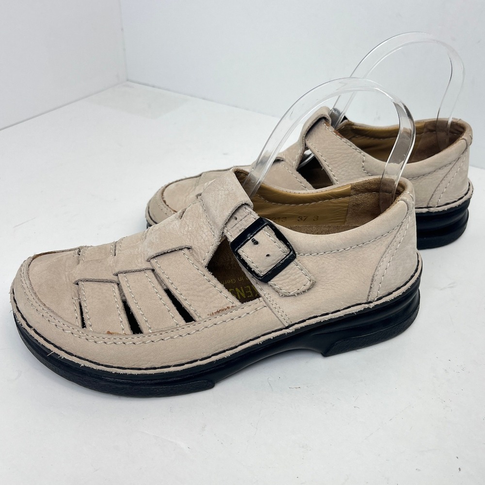 Birkenstock Leather Fisherman Sandals Closed Toe Comfort Walking EU 37 - Picture 2 of 15